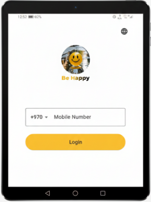 BeHappy homescreen